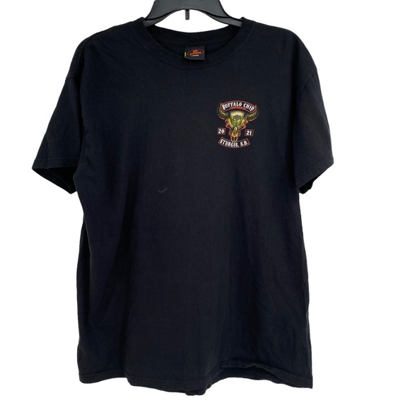 Hot Leathers Sturgis SD Buffalo Chip Campground 2021 Tee Large - Picture 2 of 7